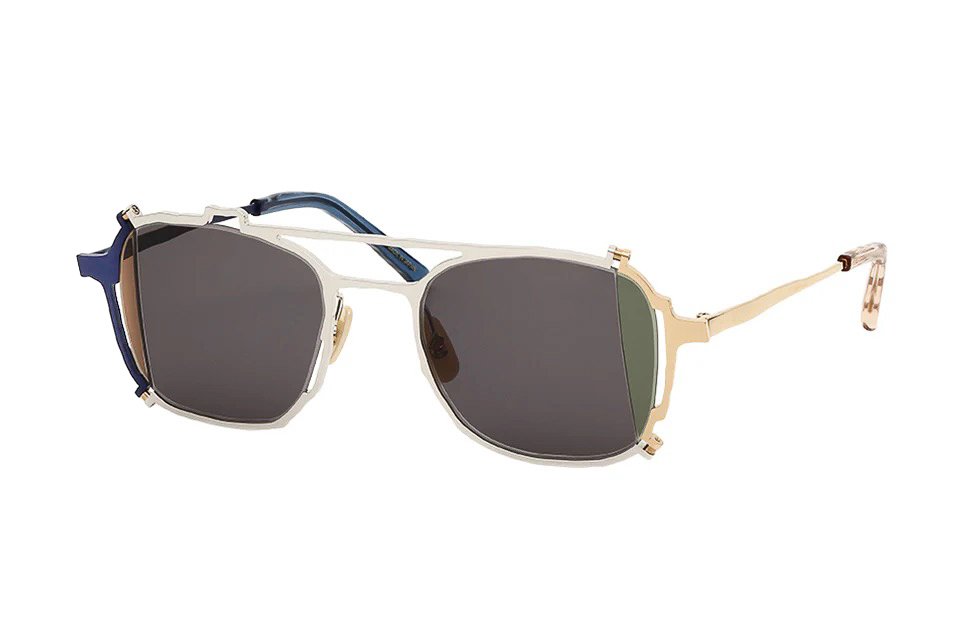 Masahiro Maruyama MM-0080 Navy / Silver / Gold Sunglasses Masahiro Maruyama MM-0080 Navy / Silver / Gold Sunglasses